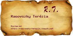 Rasovszky Terézia névjegykártya