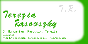 terezia rasovszky business card